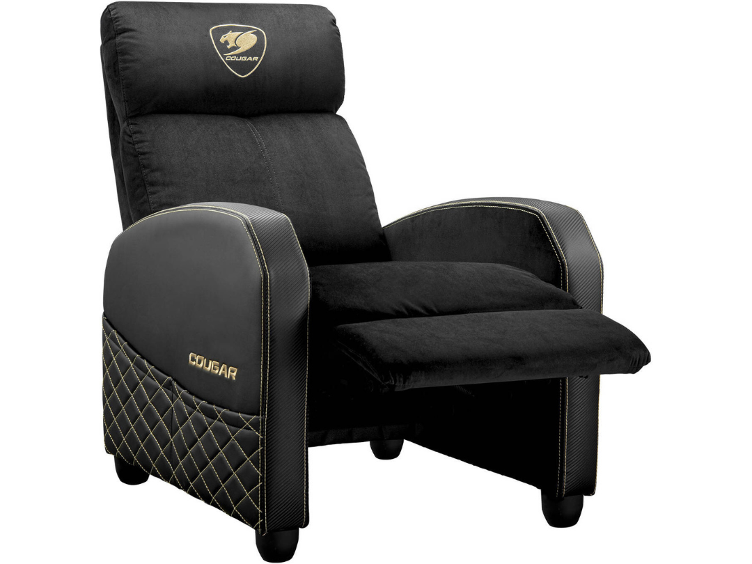 Cougar Ranger Elite Gold Gaming Sofa – Velvet, Reclining, Adjustable Cougar Ranger Elite Gold Gaming Sofa – Velvet, Reclining, Adjustable